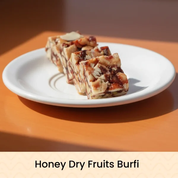 Honey dry fruits burfi